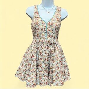 Lucca Couture Light Blue Floral Pleated Sundress